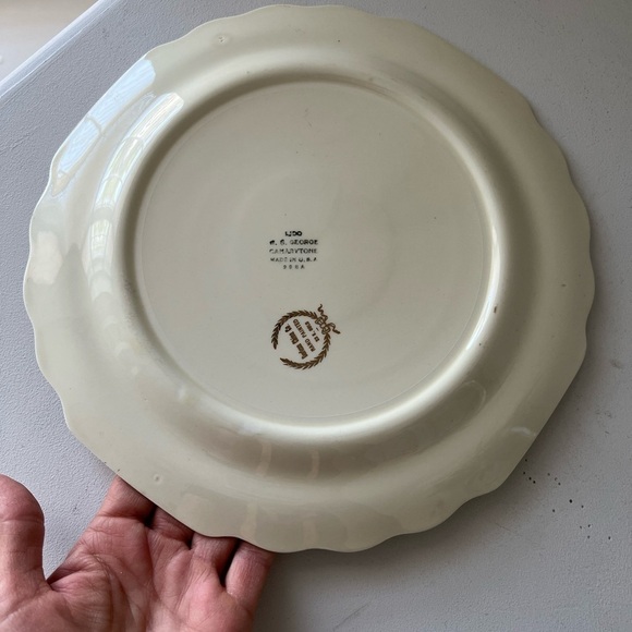 Dorlexa China W.S. George Canary Tone Colonial Dinner Plate 22K Gold - Picture 2 of 6